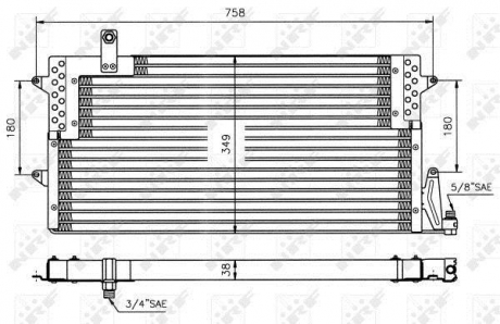 35534 NRF Конденсатор кондиционера vw passat 88- (пр-во nrf)