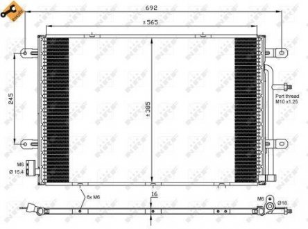 35841 NRF Конденсатор, кондиционер 2028300770