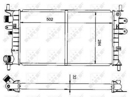 50100 NRF Радиатор охолодження двигуна