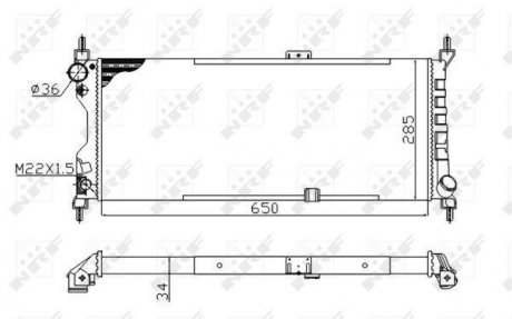 507522A NRF Радиатор охлаждения Opel Combo, Corsa B 1.5D/1.7D 93-01 (Eco