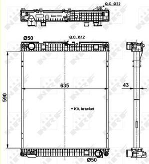 509873 NRF Радиатор, охолодження двигуна