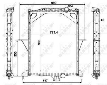 529701 NRF Радиатор