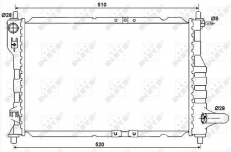 53068 NRF Радиатор охлаждения двигателя chevrolet (gm) matiz 05- (пр-во nrf)