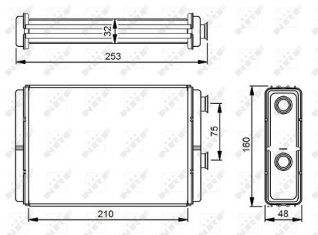 Радиатор отопителя fiat doblo 00- NRF 53233