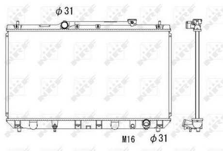 53307 NRF Радиатор охлаждения двигателя TOYOTA Camry 96- (пр-во NRF)