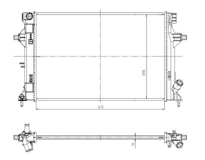 550035 NRF Радиатор охлаждения I30/ HYUNDAI ELANTRA (AD) (15-)/i30 (PD) (16-) (пр-во NRF)