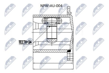 ШРКШ внутр. 34z Audi A4, A5, A6, A7, A8 08- Nty NPW-AU-004