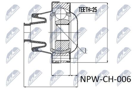 NPWCH006 Nty PRZEGUB WAЭU NAPиDOWEGO JEEP GRAND CHEROKEE 93-05, JEEP LIBERTY 02- /OPRрCZ SILNIKA