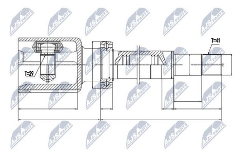 PRZEGUB WEWNиTRZNY FORD TRANSIT 310/330 13-, TOURNEO CUSTOM/TRANSIT CUSTOM 310/ Nty NPWFR078