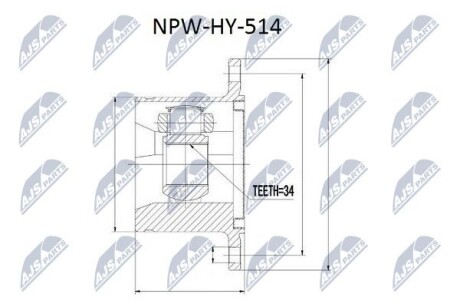 Шрус полуоси Nty NPWHY514