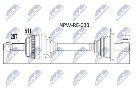 PрЭOЧ NAPиDOWA RENAULT MASTER II 2.5DCI 01-, OPEL MOVANO 2.5DTI 01- /LEWA/ Nty NPWRE033