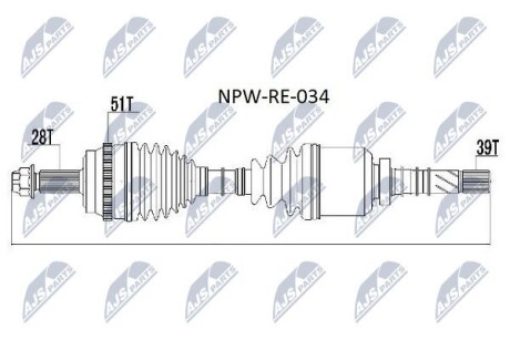 PрЭOЧ NAPиDOWA RENAULT MASTER II 2.5DCI 01-, OPEL MOVANO 2.5DTI 01- /PRAWA/ Nty NPWRE034