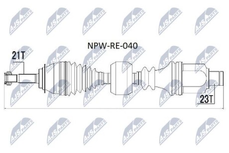 PрЭOЧ NAPиDOWA DACIA LOGAN 1.2,1.4,1.6 04-, SANDERO 1.2,1.4,1.6 08- /PRAWA/ Nty NPWRE040