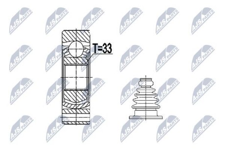 PRZEGUB WEWNиTRZNY VW GOLF IV/V/VI, JETTA III, PASSAT 05-, POLO 09-, TIGUAN 07- Nty NPWVW074