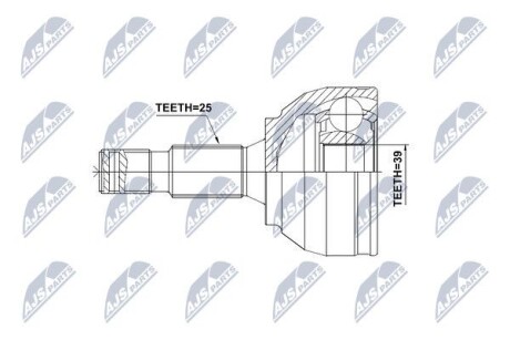 ШРКШ зовн. 25x39x58,4 CITROEN BERLINGO MULTISPACE, C4 GRAND PICASSO II, DS4, DS5 PEUGEOT 3008, 307, 308, 5008, RCZ 1.6-2.0DH 03.02- Nty NPZ-PE-028