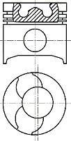 87-142500-00 NURAL Поршень двигуна