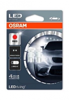 2880R-02B OSRAM Лампа светодиодная w5w 1000k 12v 1w w2.1x9.5 ledriving standard (blister 2шт) (пр-во osram)