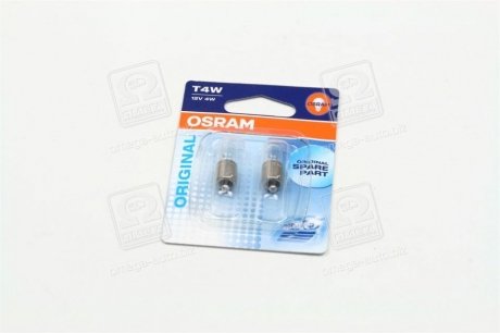 3893-02B OSRAM Лампа вспомогат. освещения т4w 12v 4w ва9s (2 шт) blister (пр-во osram)