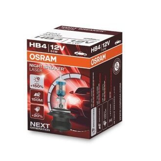 4052899998889 OSRAM Автомобильная лампа: HB4 12V 51W P22d NIGHT BREAKER LASER next generation (+150)