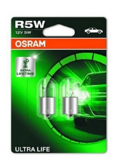 5007ULT-02B OSRAM Лампа накаливания r5w 12v 5w ba 15s ultra life (blister 2шт) (пр-во osram)