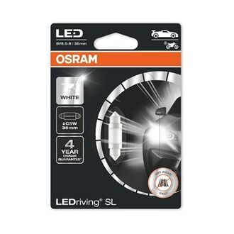 6418DWP-01B OSRAM Лампа светодиодная C5W 12V 1W SV8.5 LEDriving SL (36mm) (пр-во OSRAM)