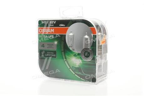 64211ULT-HCB-DUO OSRAM Лампа фарная h11 12v 55w pgj19-2 ultra life (компл.) (пр-во osram)