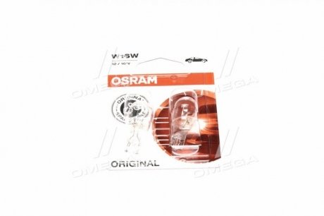 921-02B OSRAM Лампа накаливания w16w12v 16w w 2,1x9,5d original line (blister 2 шт) (пр-во osram)