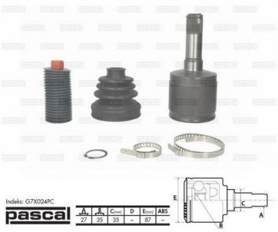 Шарнір привідного валу PASCAL G7X024PC