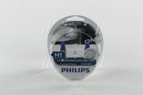 12258DVS2 PHILIPS Лампа накаливания h1 12v 55w p14,5s diamond vision 5000k (пр-во philips)