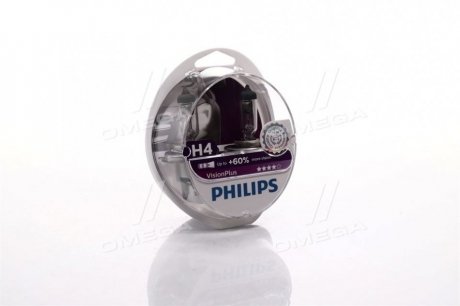 12342VPS2 PHILIPS Лампа накаливания h4visionplus12v 60/55w p43t-38 (пр-во philips)
