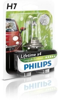 36200830 PHILIPS Автомобильная лампа: 12 [В] H7 LongLife EcoVision 55W цоколь PX26d Blister