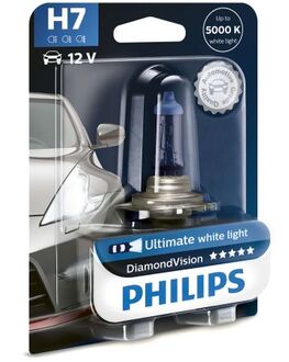 53293730 PHILIPS Автомобильная лампа: 12 [В] H7 DiamondVision 55W цоколь PX26d Цветовая темп. 5 000K,Blister