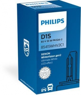85415WHV2C1 PHILIPS Лампа ксеноновая d1s 85v 35w p32d-3 whitevision gen2 5000k (пр-во philips)