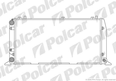 130708-4 Polcar Радиатор Audi 80/90 86-91, Cabriolet 2.0 91-