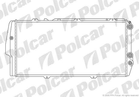 131508A3 Polcar Радиатор охолодження Audi 100/200 1.8-2.2 86-91