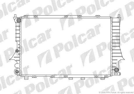 131608-3 Polcar Радиатор охолодження Audi 100 2,8 90-94