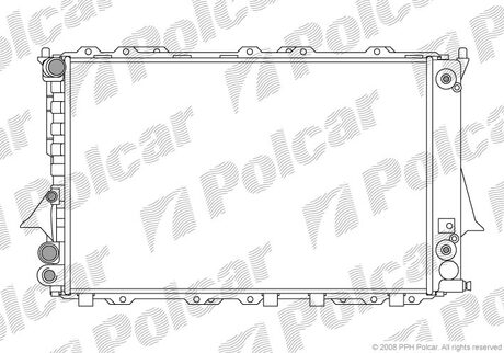 131608A5 Polcar РАДИАТОРЫ A-100 90--94 2.0 2.3B 1.9 2.4 2.5D