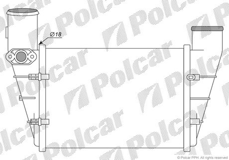 1324J8-1 Polcar Интеркулер VW Passat, Audi A4/A6 1.8T/1.9TDi 95-01