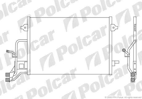 1324K8C2 Polcar Радиатор кондиціонера Audi A4, VW Passat 1,6-2,8 97-05