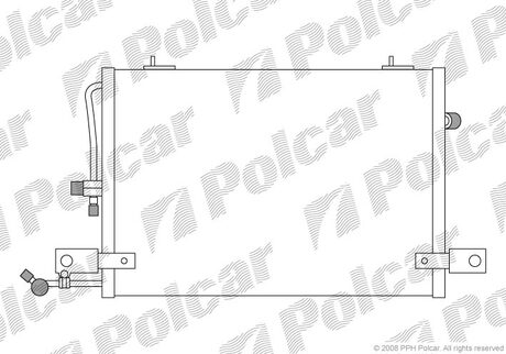 1326K8C1S Polcar Радиатор кондиціонера Audi 100, A6 90-