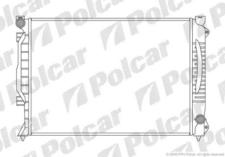 132708-1 Polcar Радиатор охолодження Audi A6 2.5D/2.7 97-05