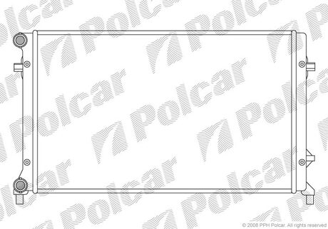133108A1 Polcar Радiатор Audi A3 /Seat Altea /Skoda Octavia /VW Caddy III, Golf V, Touran 1,4-2,0SDI 03-