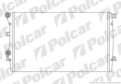 133108A2 Polcar Радiатор Caddy III 1.9TDI BJB (+/- AC) (650x418x26)