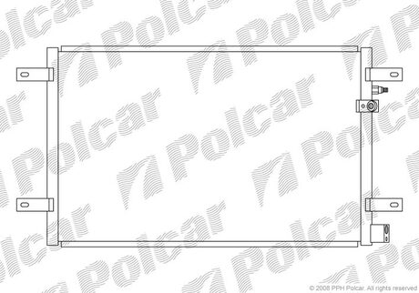 1338K8C1 Polcar Радиатор кондиціонера Audi A4A6 04-