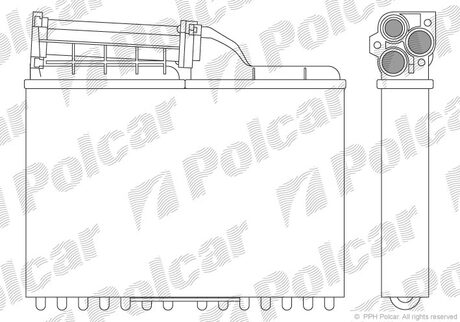 2015N8-3 Polcar Радiатор пічки BMW 5 E34 88-