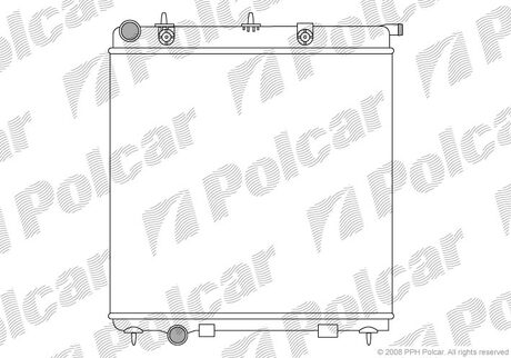 231508A1 Polcar Радиатор охолодження (MT) Citroen C2, C3 I, C3 II, C3 III, C3 Pluriel, C4 Cactus, Ds3 Peugeot 1007, 2008, 207, 208 1.0-1.6D 02.02