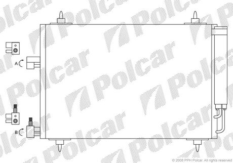 2332K8C1 Polcar Радиатор кондиціонера