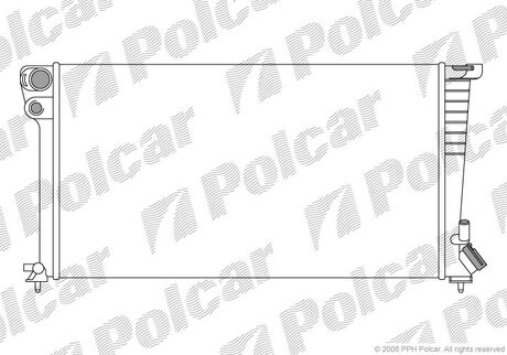 235008A8 Polcar Радиатор охолодження Citroen Berlingo/Peugeot Partner 1.8/1.8D/1.9D 03.91-12.15