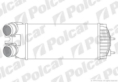 2351J8-3 Polcar Интеркулер PSA Berlingo/Xsara/Picasso/Partner 1.6HDi 05.04-