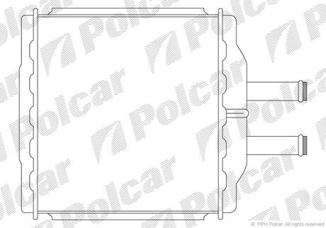 2505N81 Polcar Радиатор пічки Chevrolet Lacetti/Daewoo Nubira 1.4-2.0 03-